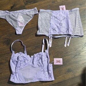 Savage X Fenty Lilac 3pc Lingerie Set